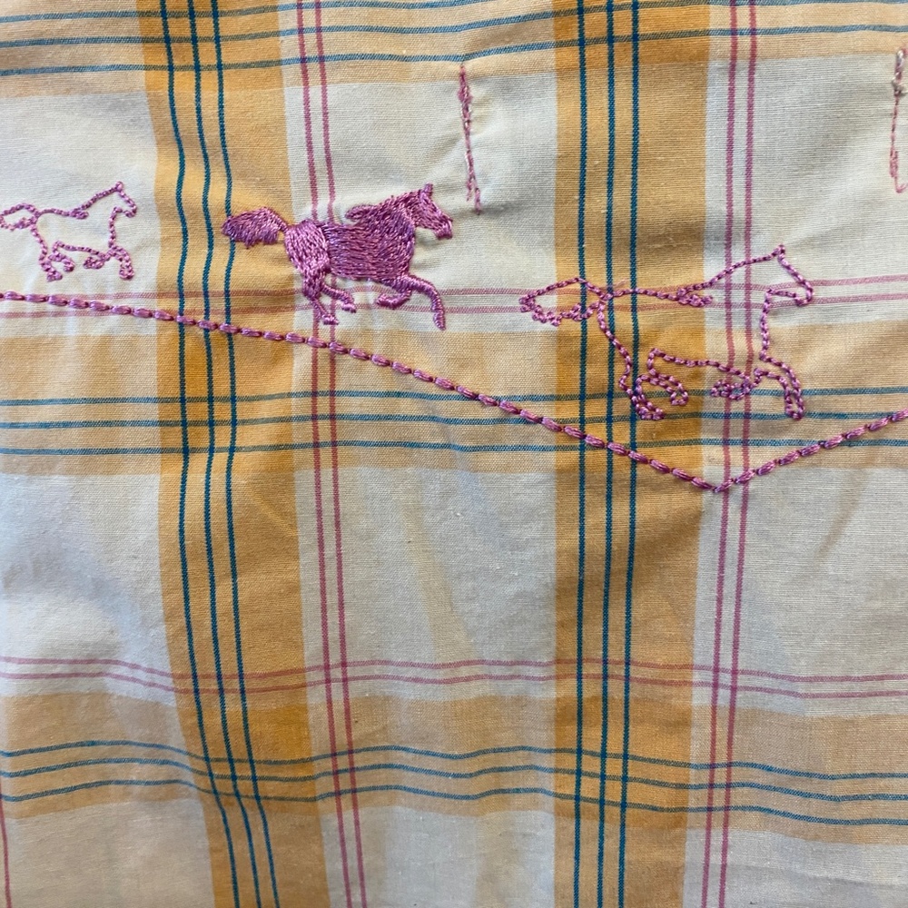 Bit & Bridle Pink Snaps Pink Embroidery Plaid Top - Picture 6 of 6